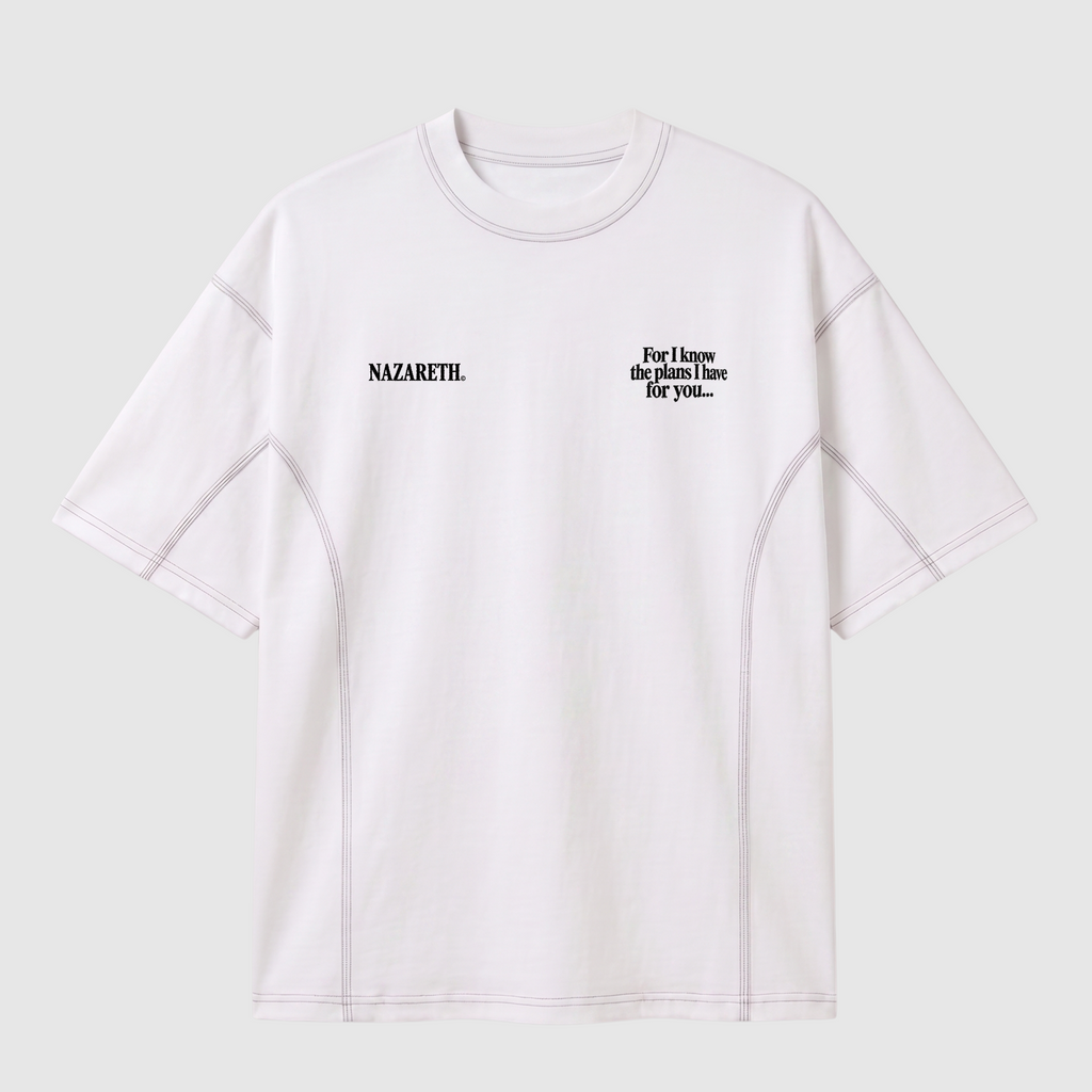 For I Know The Plans Oversized Tee – White Edition