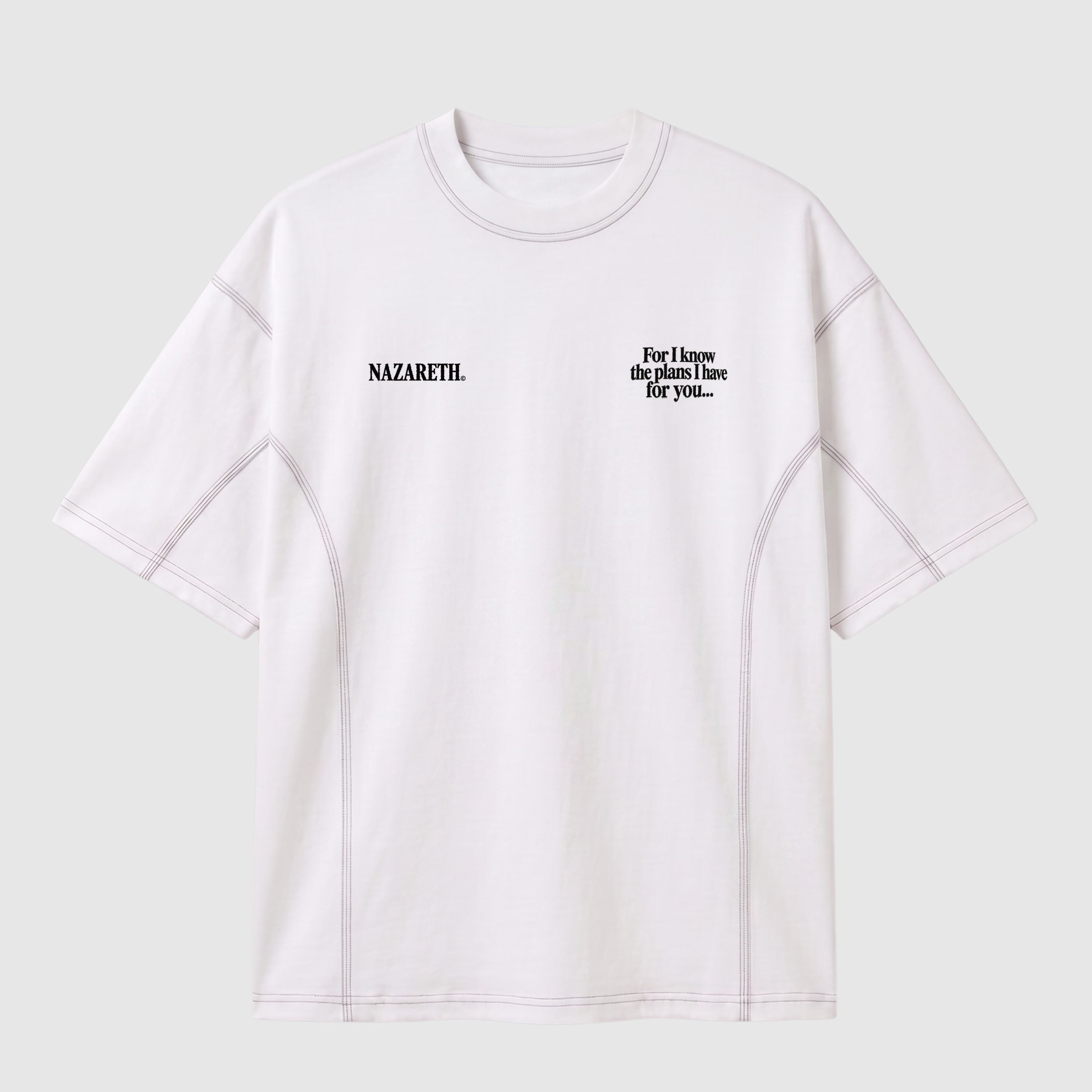 For I Know The Plans Oversized Tee – White Edition
