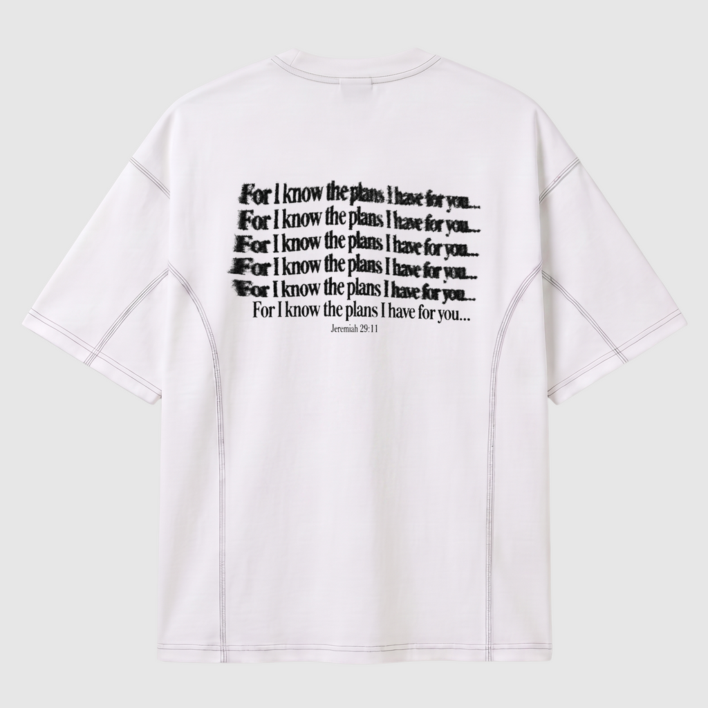 For I Know The Plans Oversized Tee – White Edition
