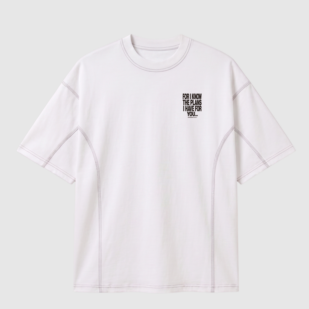 Plans For You Oversized Tee – White Edition