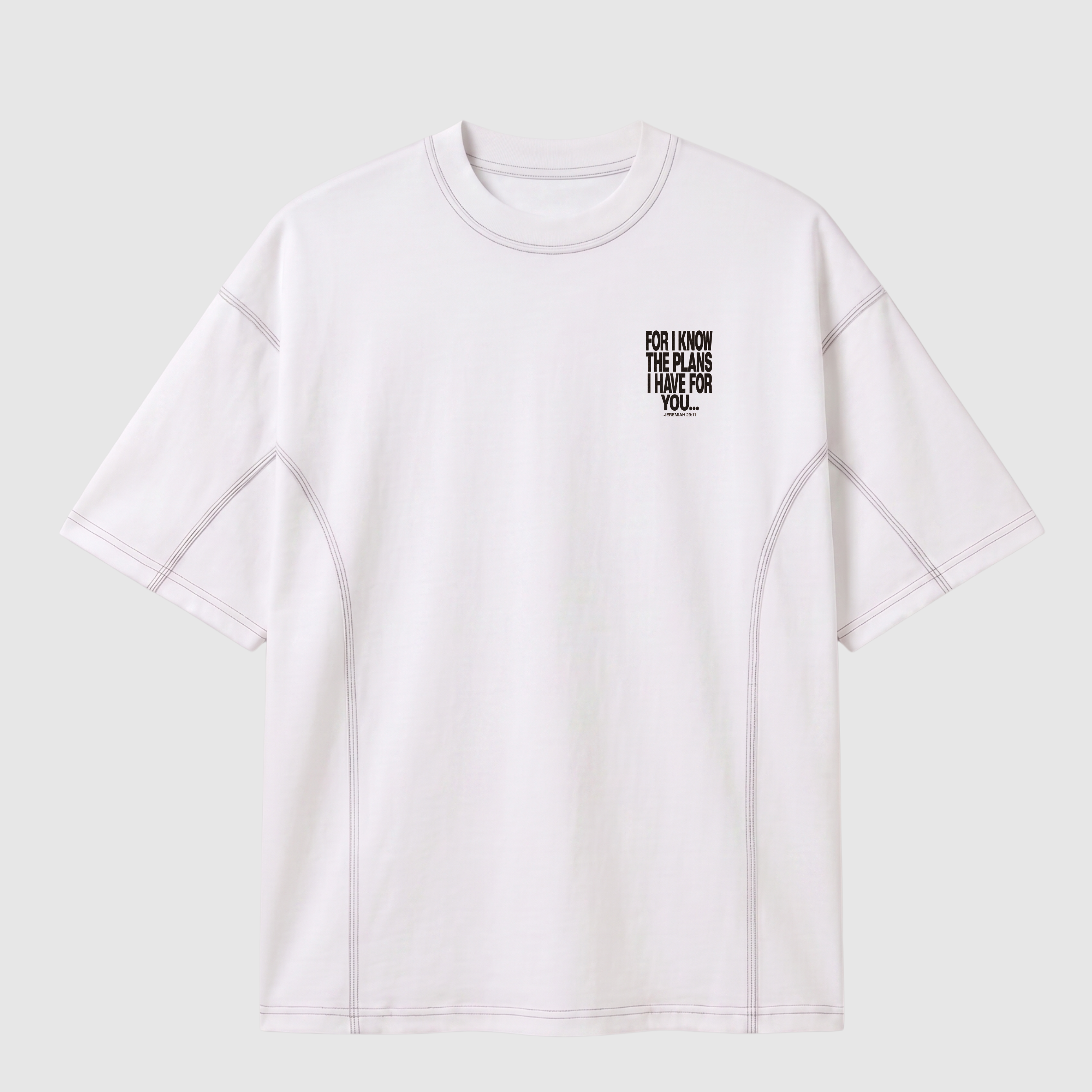 Plans For You Oversized Tee – White Edition