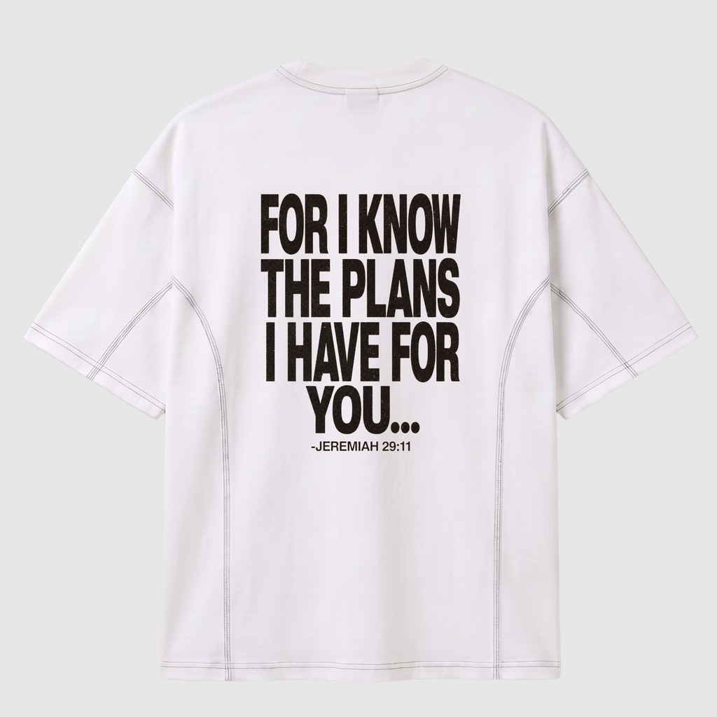 Plans For You Oversized Tee – White Edition