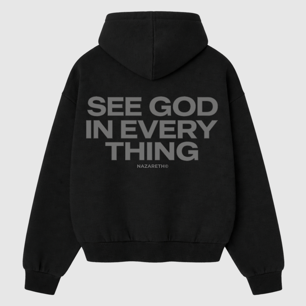 SEE GOD IN EVERYTHING HOODIE – BLACK