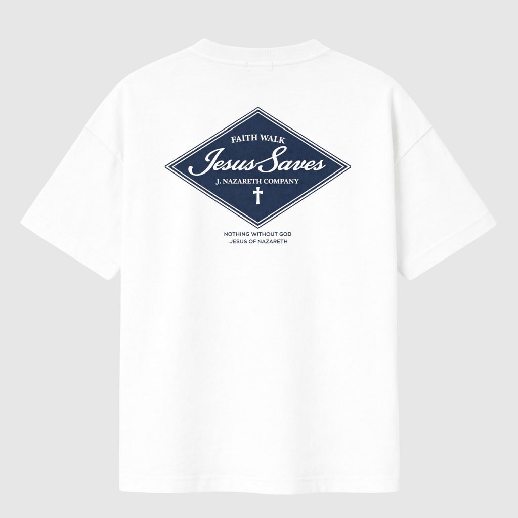 JESUS SAVES T-SHIRT – WHITE