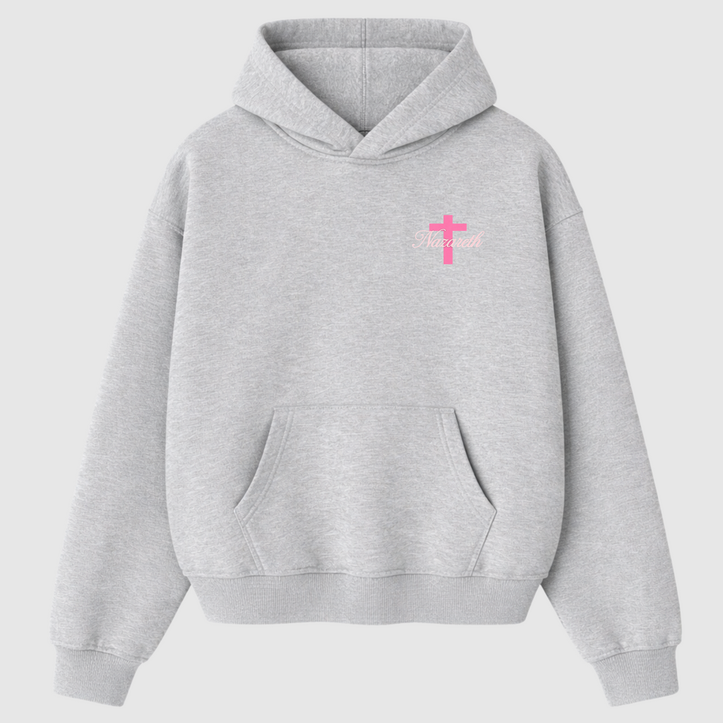 “SEE GOD IN EVERYTHING” Hoodie (Heather Grey / Pink)