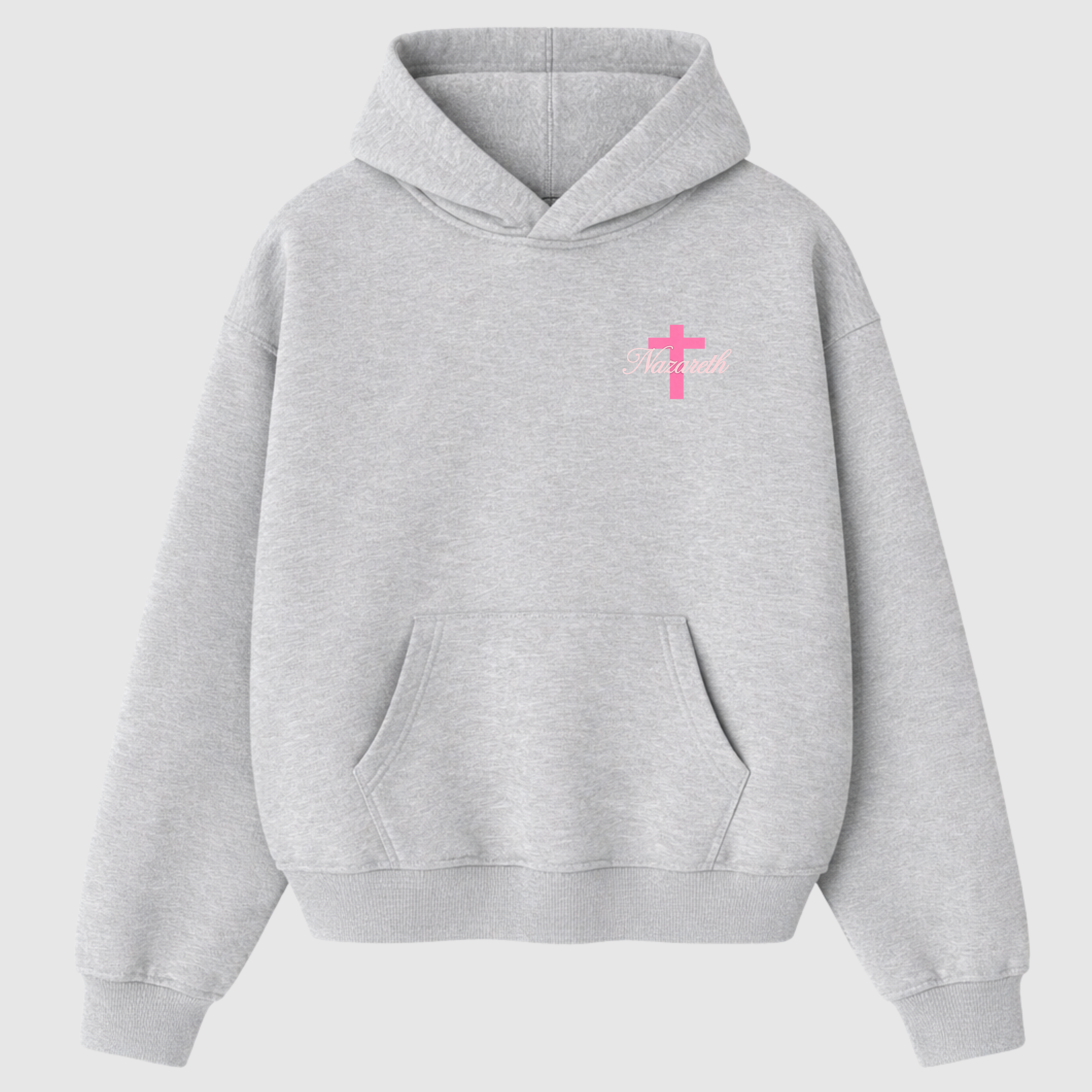 “SEE GOD IN EVERYTHING” Hoodie (Heather Grey / Pink)