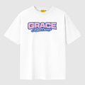 GRACE / JESUS SAVES T-SHIRT – WHITE