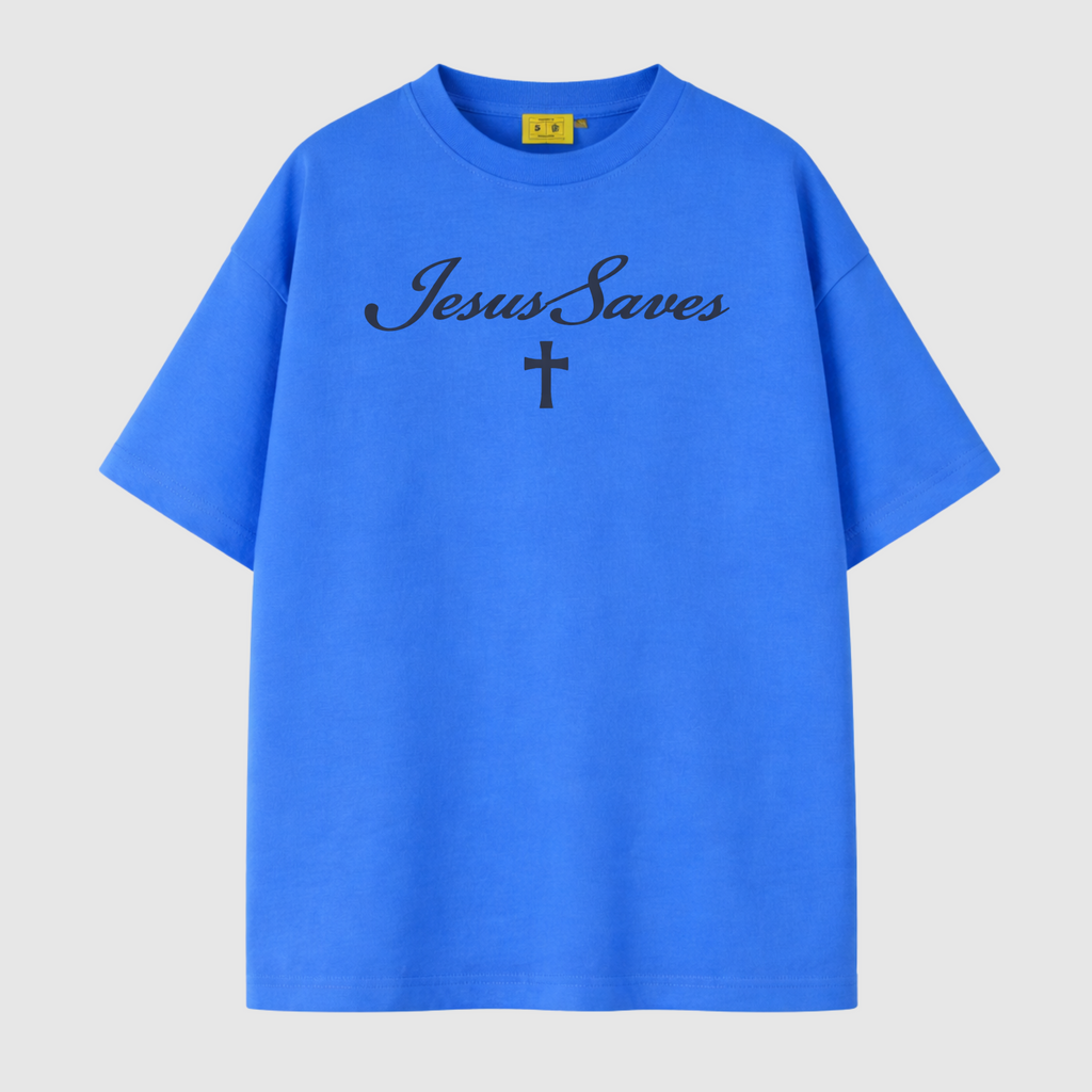 JESUS SAVES Tee (Blue)