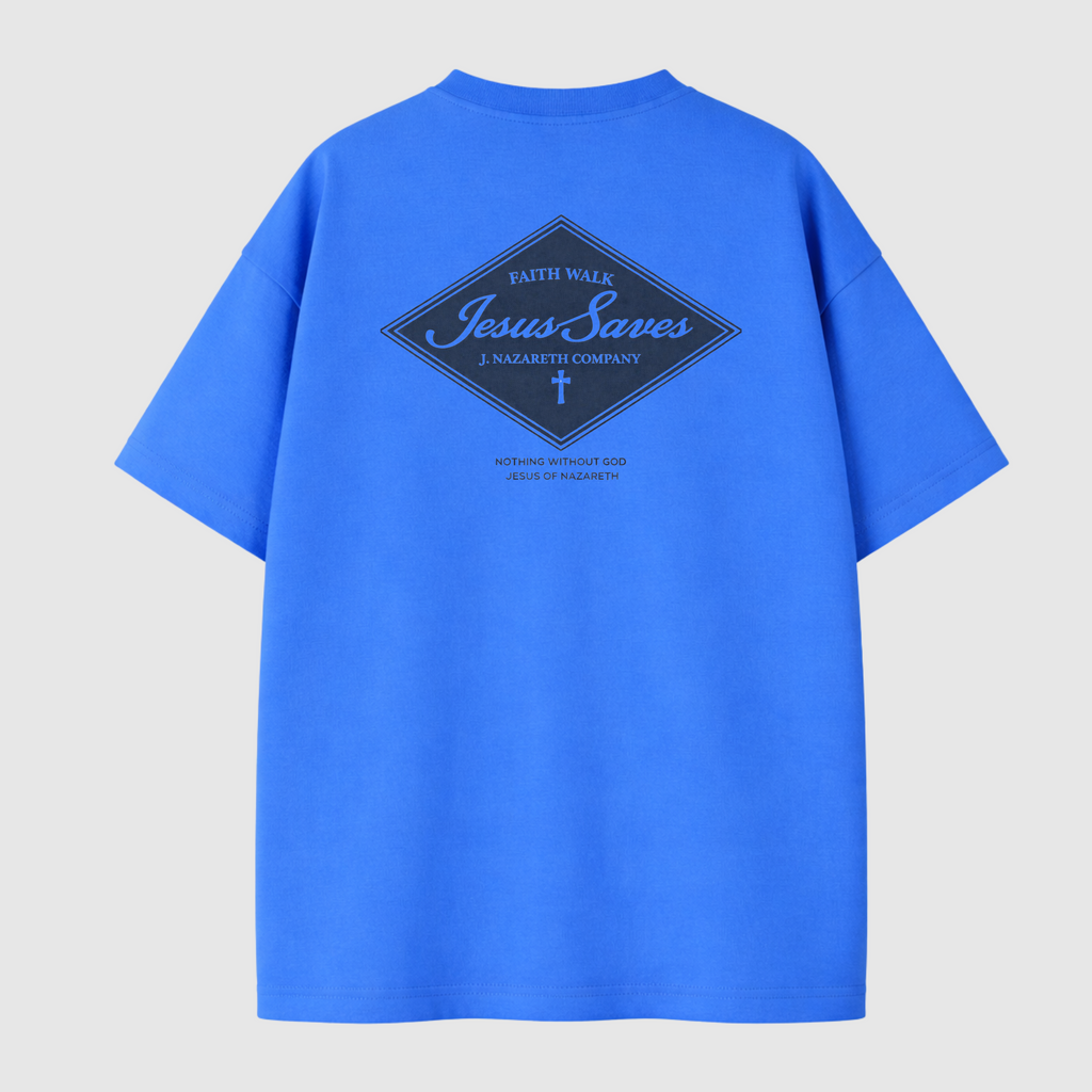 JESUS SAVES Tee (Blue)