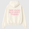 “SEE GOD IN EVERYTHING” Hoodie (Cream / Pink Edition)