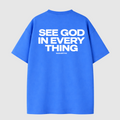 SEE GOD IN EVERYTHING T-SHIRT – BLUE