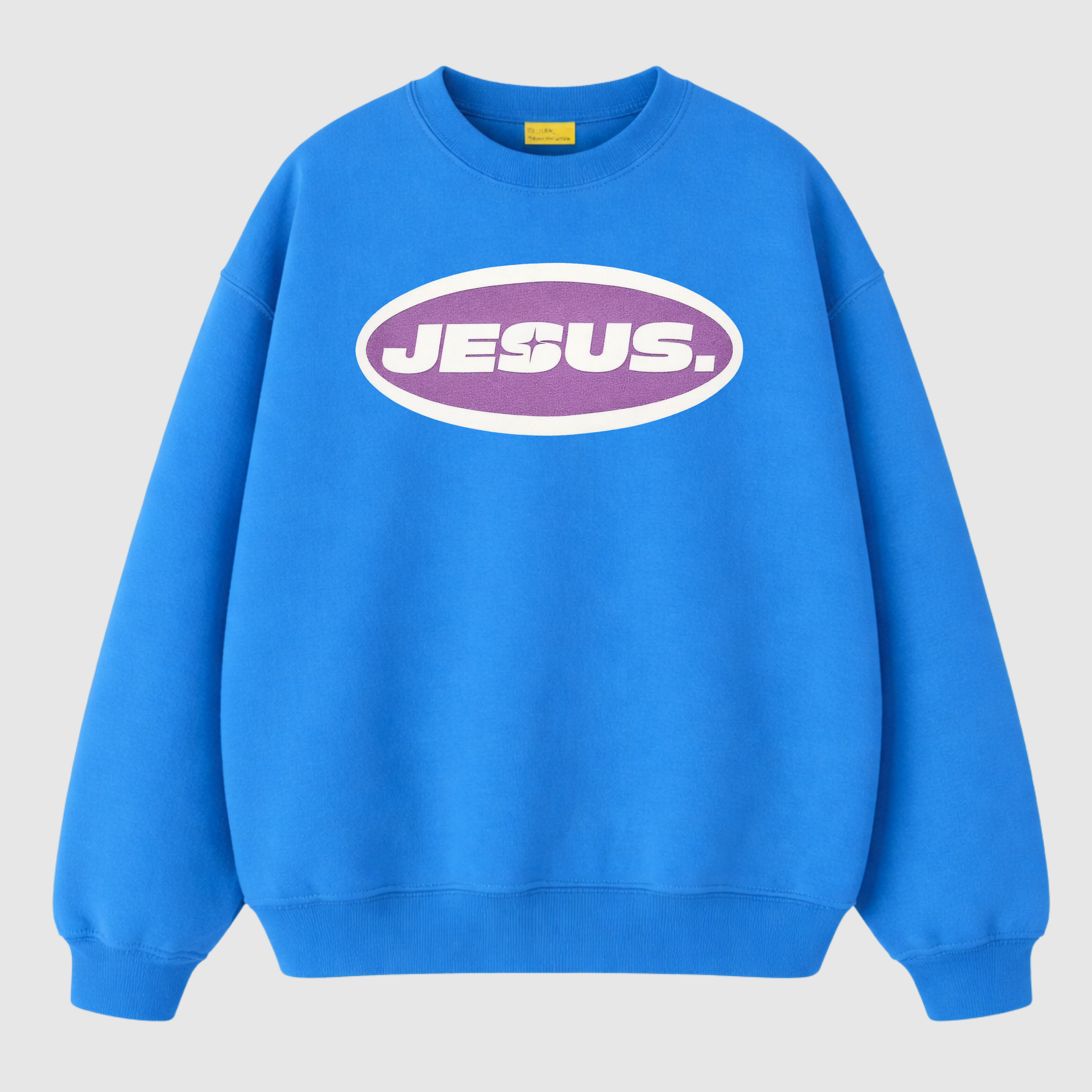 “JESUS.” Crewneck (Blue)