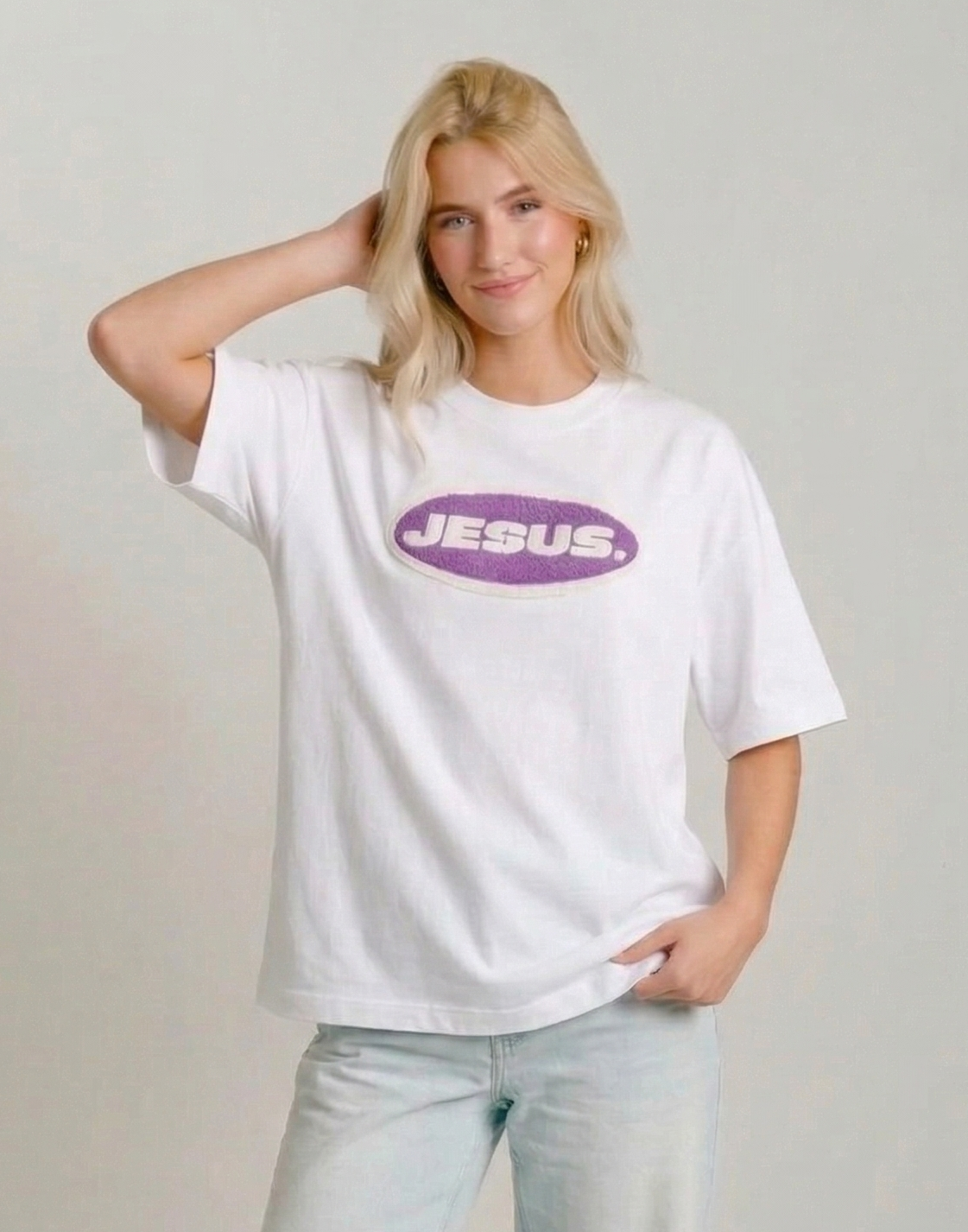 JESUS LOGO T-SHIRT – WHITE