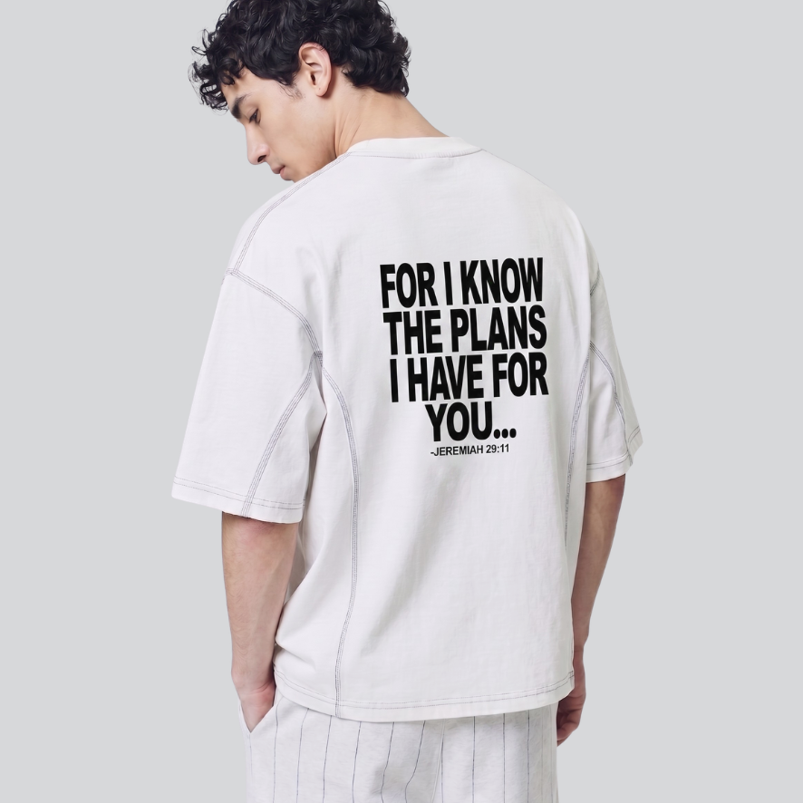 Plans For You Oversized Tee – White Edition