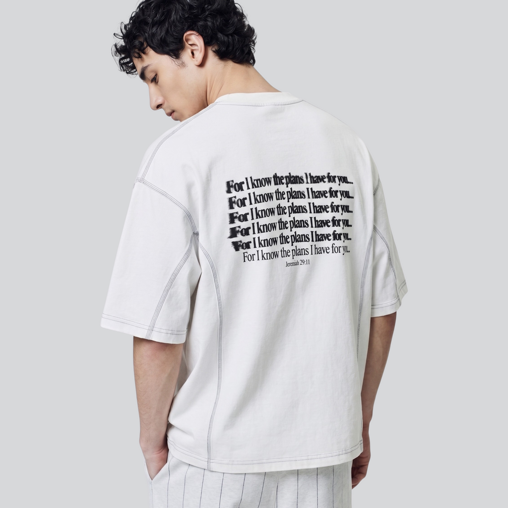 For I Know The Plans Oversized Tee – White Edition