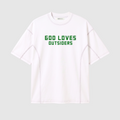 God Loves Outsiders Oversized Tee