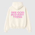 “SEE GOD IN EVERYTHING” Hoodie (Cream / Pink Edition)